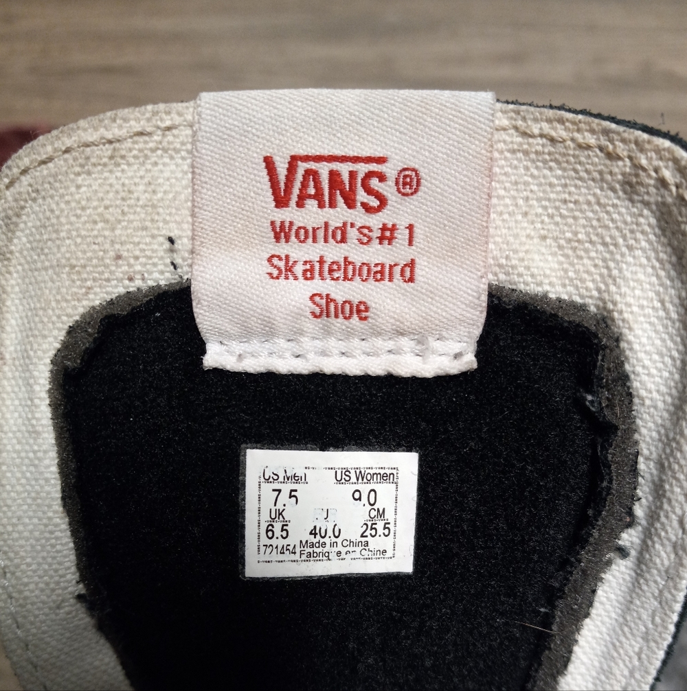 Vans Sk8-Hi Black/White High-Top Unisex Mens 7.5/Womens 9 - Picture 7 of 10